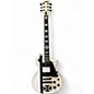 Used ESP LTD James Hetfield Signature Iron Cross Black and White Solid Body Electric Guitar thumbnail