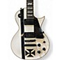 Used ESP LTD James Hetfield Signature Iron Cross Black and White Solid Body Electric Guitar