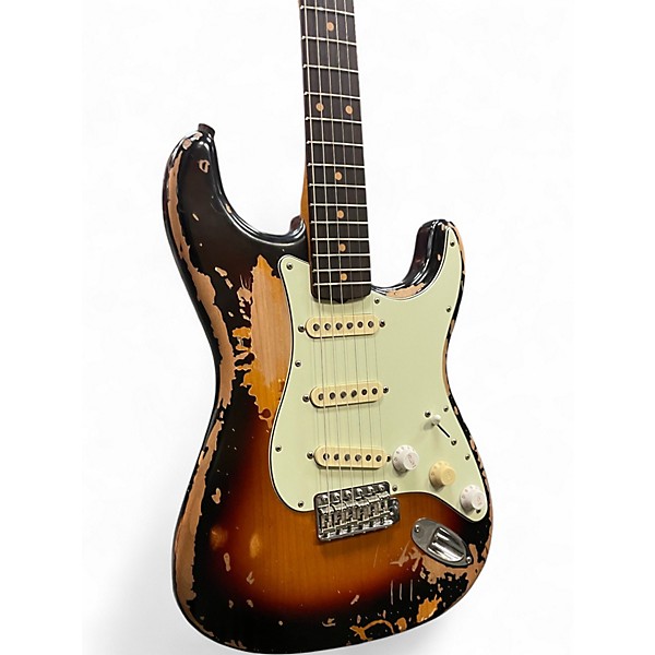 Used Fender Mike McCready Stratocaster 3 Tone Sunburst Solid Body Electric Guitar
