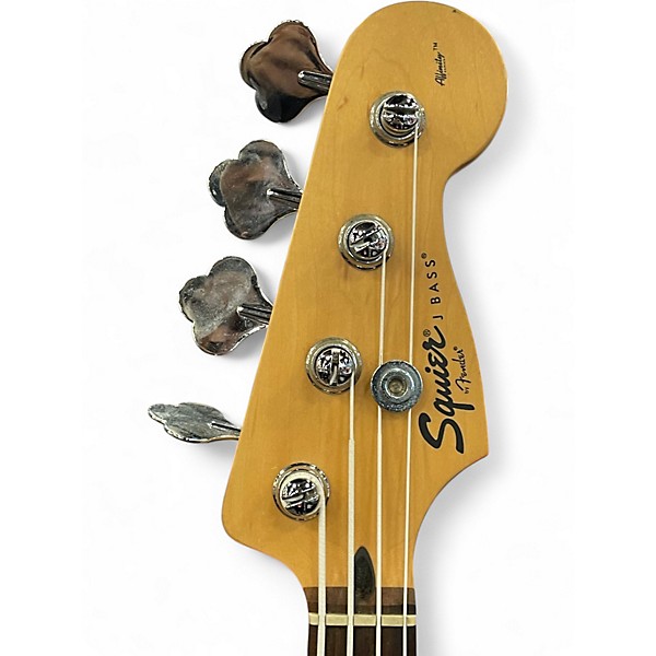 Used Squier Affinity Jazz Bass Black Electric Bass Guitar