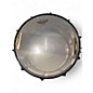 Used Ludwig 14in Universal Series Black Brass Snare Drum With Chrome H Black Chrome Drum