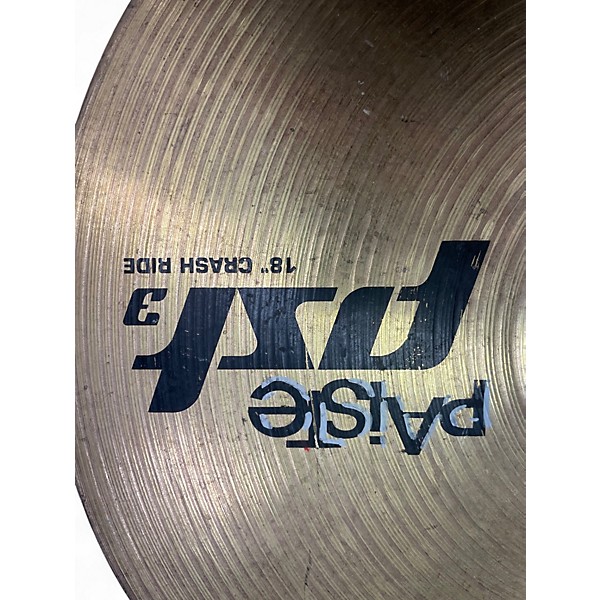 Used Paiste 18in PST3 Crash Ride Cymbal
