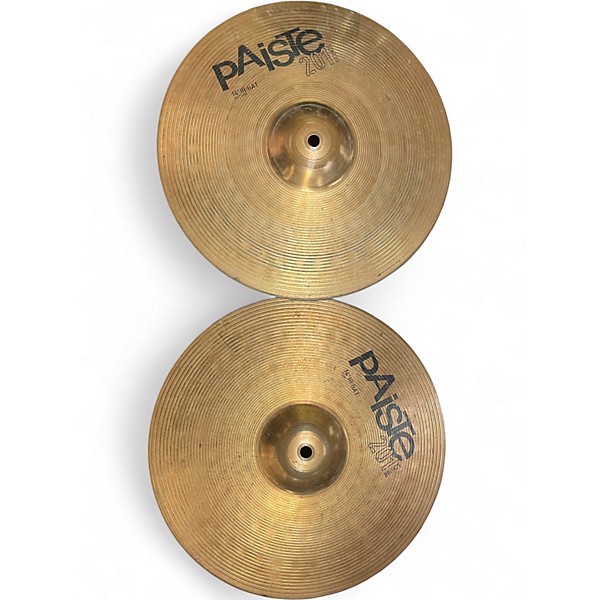 Used Paiste 14in 201 Bronze Hi Hats Cymbal