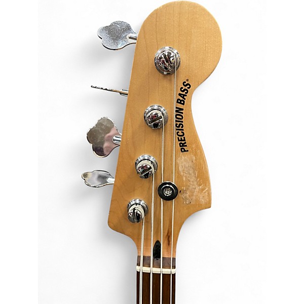 Used Squier Precision Bass Gold Electric Bass Guitar