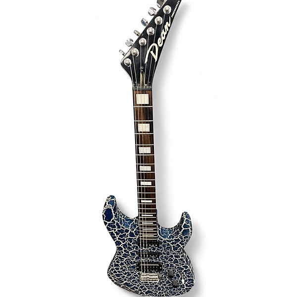 Used Dean FIRECRACKLE BLUE CRACKLE  Solid Body Electric Guitar