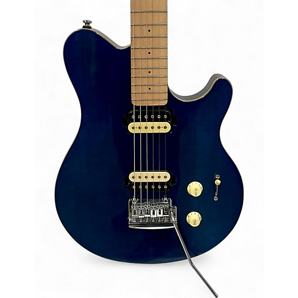 Used Sterling by Music Man Sub AX3 Axis Blue Solid Body Electric Guitar