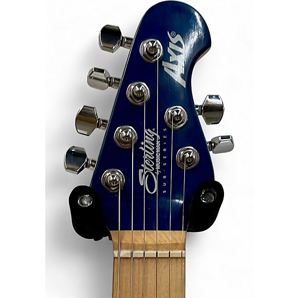 Used Sterling by Music Man Sub AX3 Axis Blue Solid Body Electric Guitar