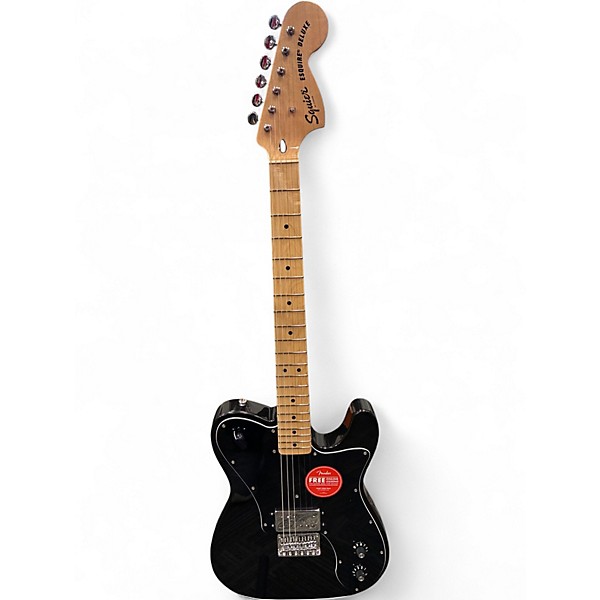 Used Squier Esquire Deluxe Black Solid Body Electric Guitar
