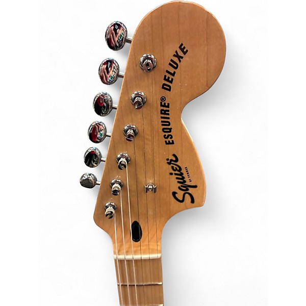 Used Squier Esquire Deluxe Black Solid Body Electric Guitar