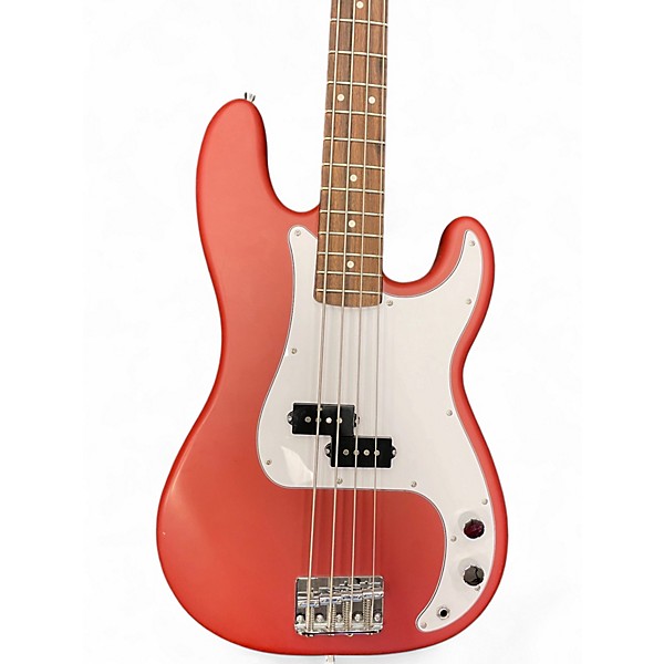Used 2024 Squier Precision Bass Satin Red Electric Bass Guitar