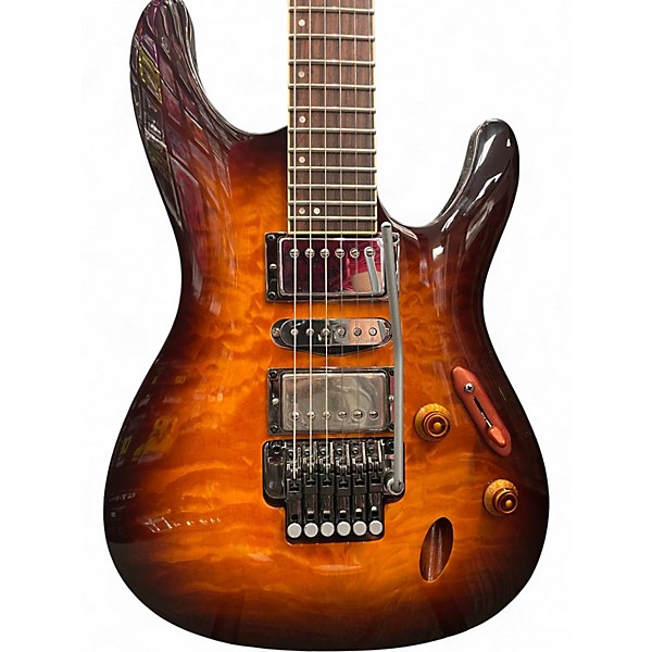 Used Ibanez S670qm dragon eye burst Solid Body Electric Guitar