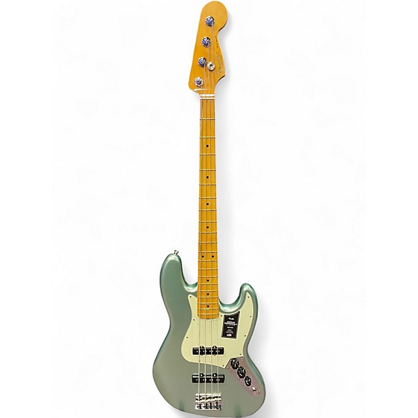 Used Fender American Professional II Jazz Bass Mystic Surf Green Electric Bass Guitar