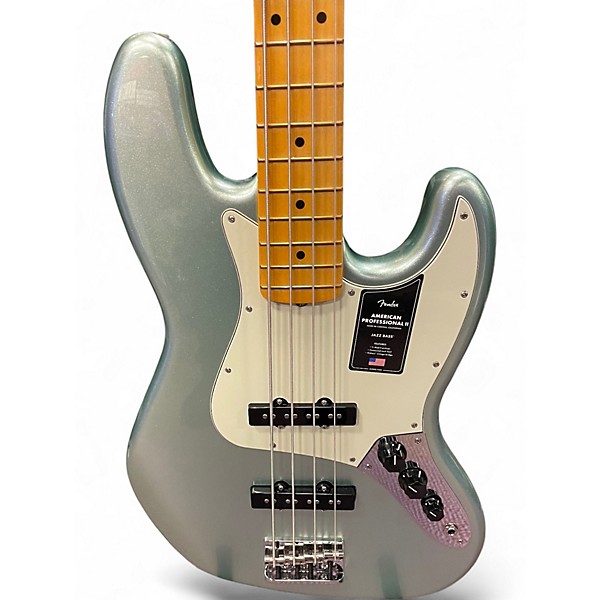Used Fender American Professional II Jazz Bass Mystic Surf Green Electric Bass Guitar