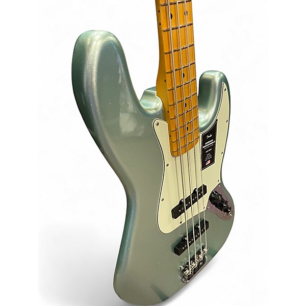 Used Fender American Professional II Jazz Bass Mystic Surf Green Electric Bass Guitar