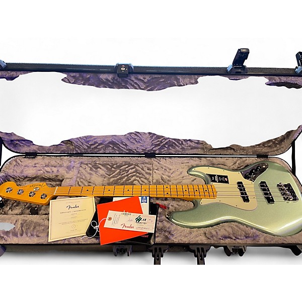Used Fender American Professional II Jazz Bass Mystic Surf Green Electric Bass Guitar