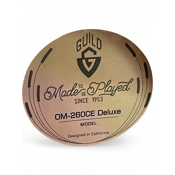 Used Guild OM-260CE DELUXE Trans Black Acoustic Electric Guitar