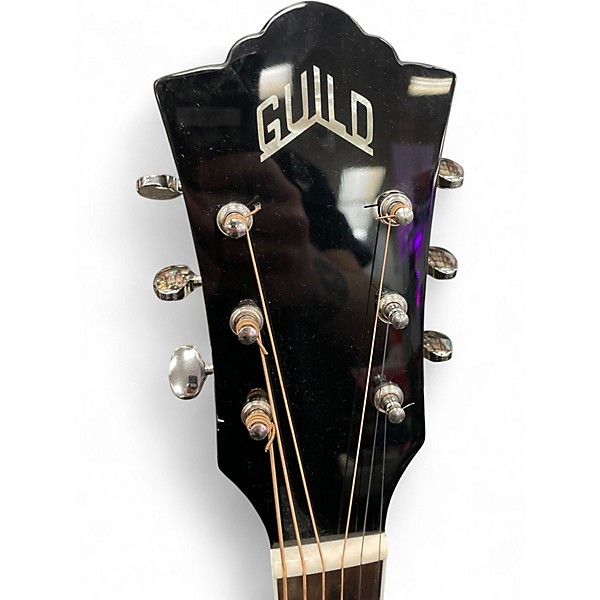 Used Guild OM-260CE DELUXE Trans Black Acoustic Electric Guitar