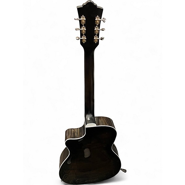 Used Guild OM-260CE DELUXE Trans Black Acoustic Electric Guitar