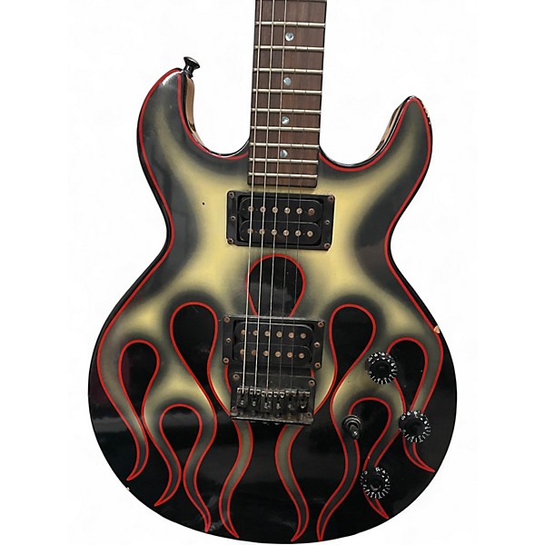 Used Schecter Guitar Research s1 ghost flame ghost flame Solid Body Electric Guitar