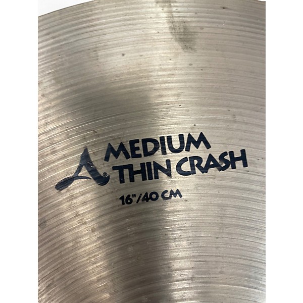 Used Zildjian 16in A Series Medium Thin Crash Cymbal