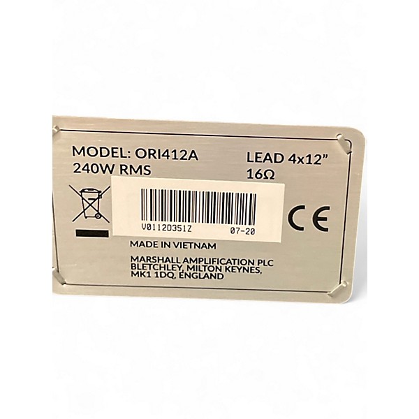 Used Marshall ORI412A Guitar Cabinet