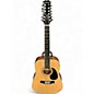 Used Mitchell d120s-12e/n Natural 12 String Acoustic Electric Guitar
