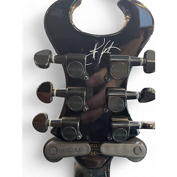 Used Schecter Synyster Gates Black with Silver Pinstripes Solid Body Electric Guitar