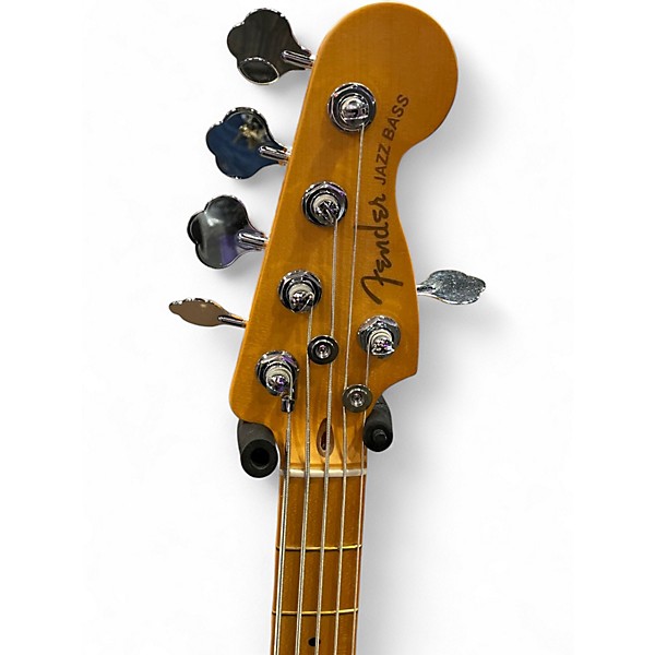 Used Fender American Ultra II Jazz Bass V Arctic White Electric Bass Guitar