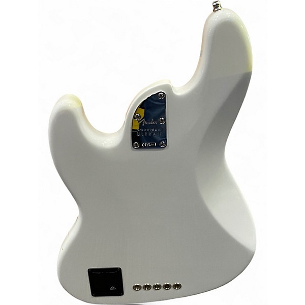 Used Fender American Ultra II Jazz Bass V Arctic White Electric Bass Guitar