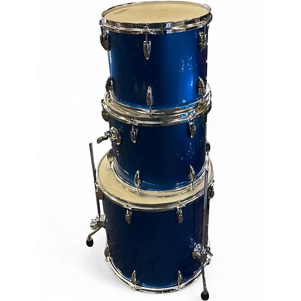 Used Ludwig 4 Piece Accent Blue Drum Kit