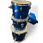 Used Ludwig 4 Piece Accent Blue Drum Kit