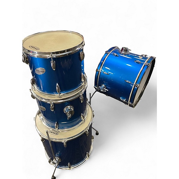 Used Ludwig 4 Piece Accent Blue Drum Kit
