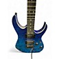 Used Ibanez GRG7221QA Trans Blue Solid Body Electric Guitar