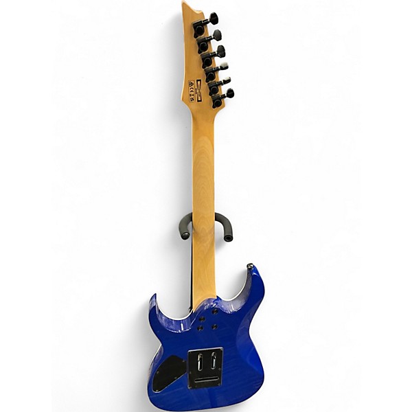 Used Ibanez GRG7221QA Trans Blue Solid Body Electric Guitar