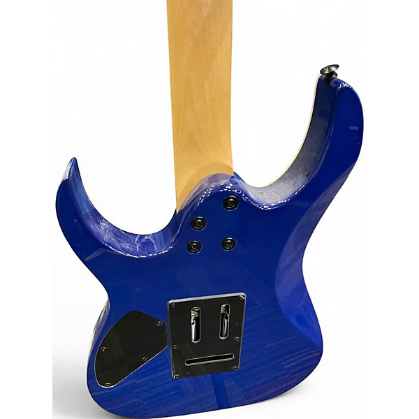 Used Ibanez GRG7221QA Trans Blue Solid Body Electric Guitar