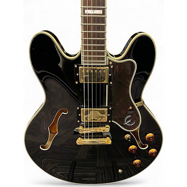 Used Epiphone Sheraton II Black Hollow Body Electric Guitar