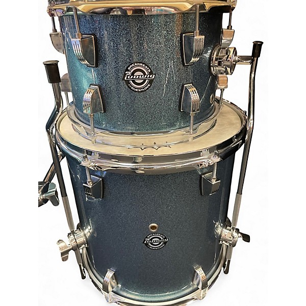 Used Ludwig 4 Piece Breakbeats By Questlove Aqua Sparkle Drum Kit