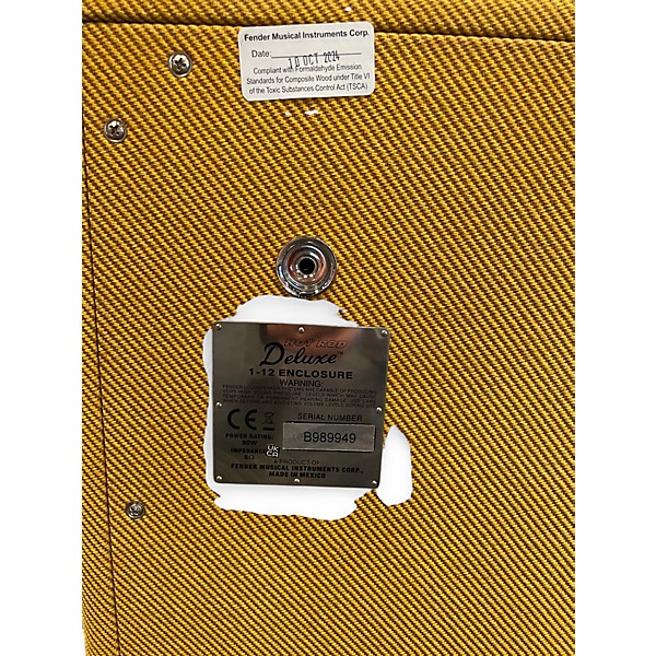 Used Fender Hot Rod Deluxe 1x12 Tweed Guitar Cabinet