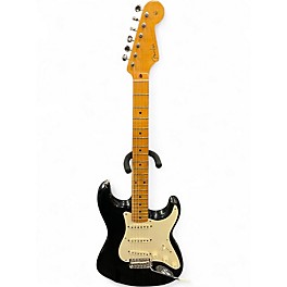 Used 2006 Fender Eric Johnson Stratocaster® Maple Black and White Solid Body Electric Guitar