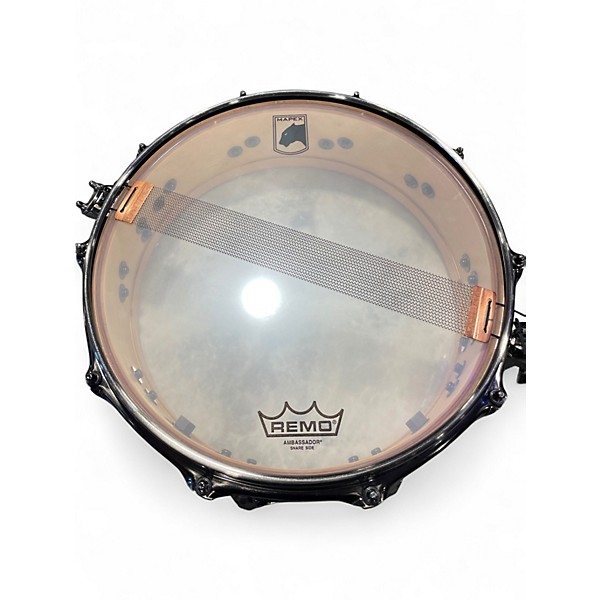 Used Mapex 14in Black Panther Versatus Russ Miller SIgnature Cherry Burl Drum