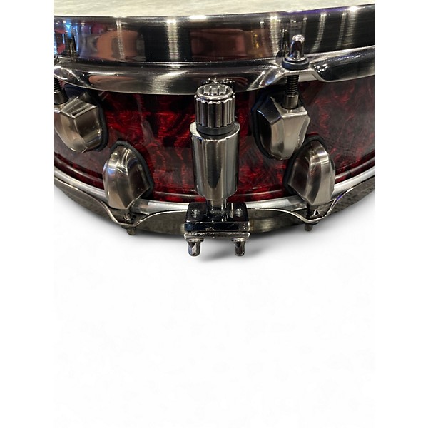 Used Mapex 14in Black Panther Versatus Russ Miller SIgnature Cherry Burl Drum