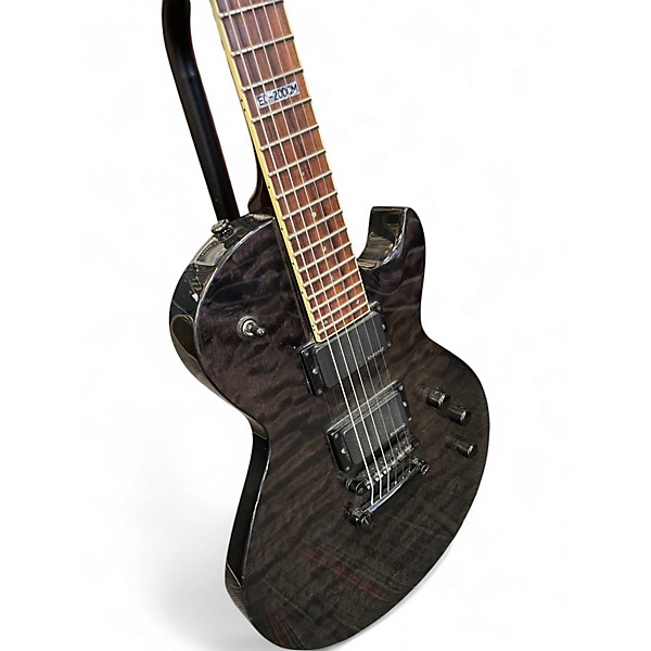 Used ESP LTD EC200QM Charcoal Solid Body Electric Guitar