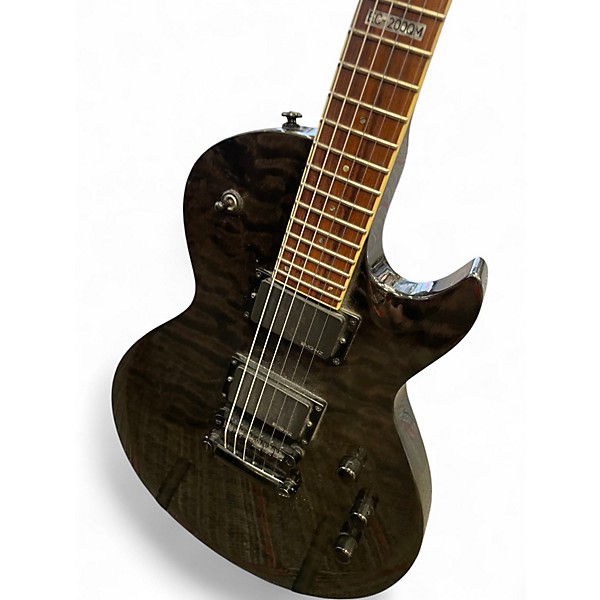 Used ESP LTD EC200QM Charcoal Solid Body Electric Guitar