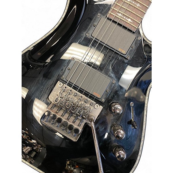 Used Schecter Guitar Research Hellraiser C1 Floyd Rose Black Solid Body Electric Guitar