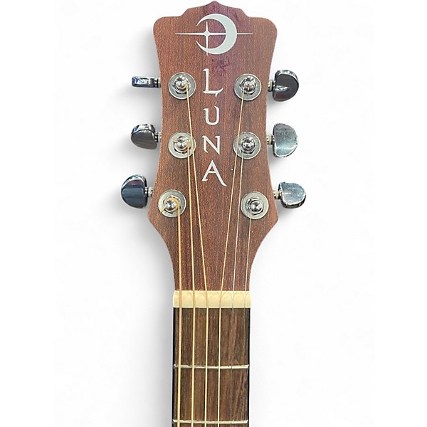 Used Luna wabi e folk Natural Acoustic Electric Guitar