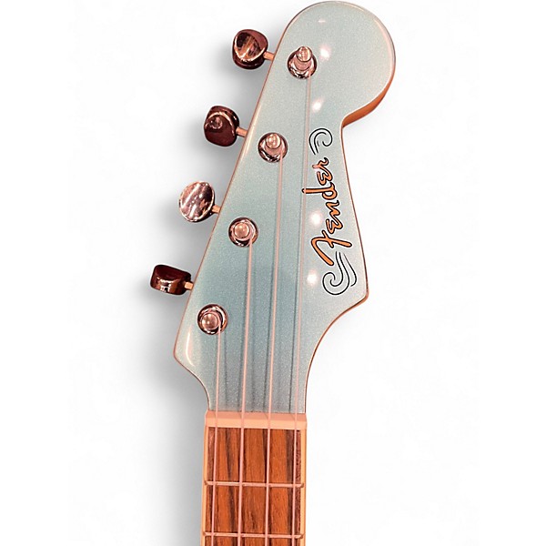 Used Fender Fullerton Jazzmaster Acoustic-Electric Tidepool Blue Ukulele