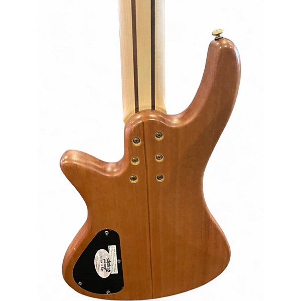 Used Schecter Guitar Research Stiletto Custom 5 String SATIN NATURAL Electric Bass Guitar