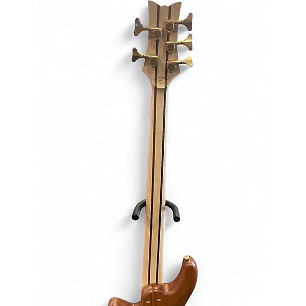 Used Schecter Guitar Research Stiletto Custom 5 String SATIN NATURAL Electric Bass Guitar