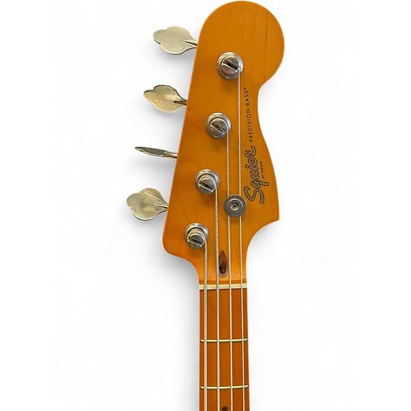 Used Squier 40th Anniversary Precision Bass Satin Dakota Red Electric Bass Guitar