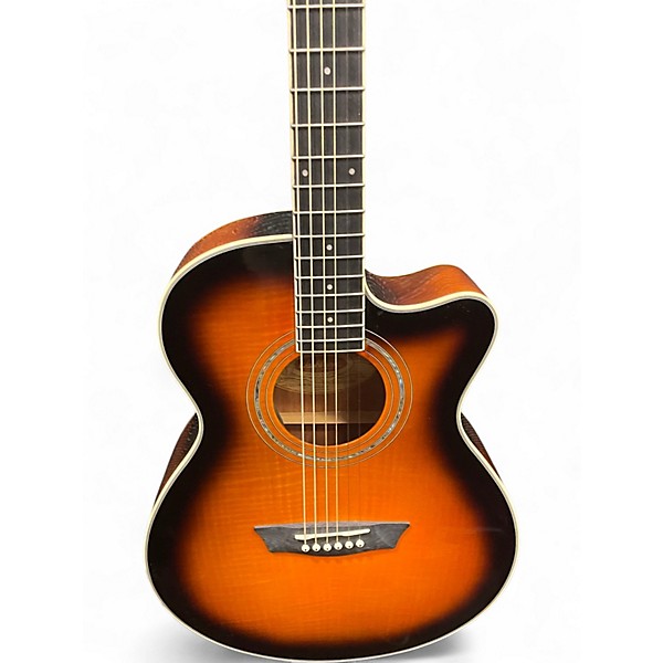 Used Washburn EA15ATB Vintage Sunburst Acoustic Electric Guitar